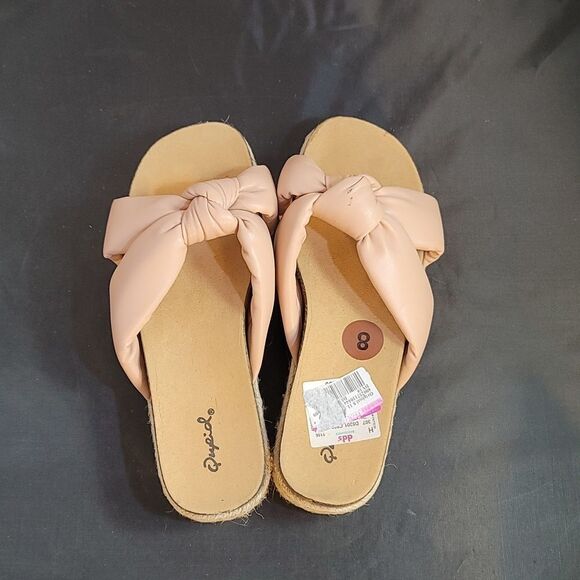 BRAND NEW QUPID CANCUN WOMEN'S PLASFORM SLIDE WEDGE SANDALS - Picture 5 of 16